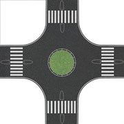 1101 Перекресток для дорог 80 мм